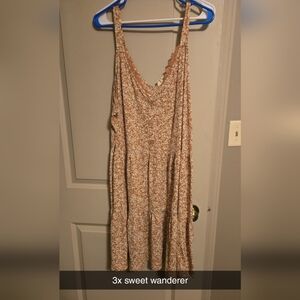 Sweet Wanderer Floral Mini Dress - Cream and Brown